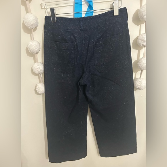 Anthropologie The Colette Wide Leg High Rise Cropped Jeans: Sparkle Edition - Picture 11 of 15